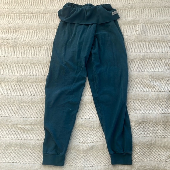 Vintage 90s Danskin 100% cotton green athletic pants sweatpants joggers womens S - Picture 1 of 7